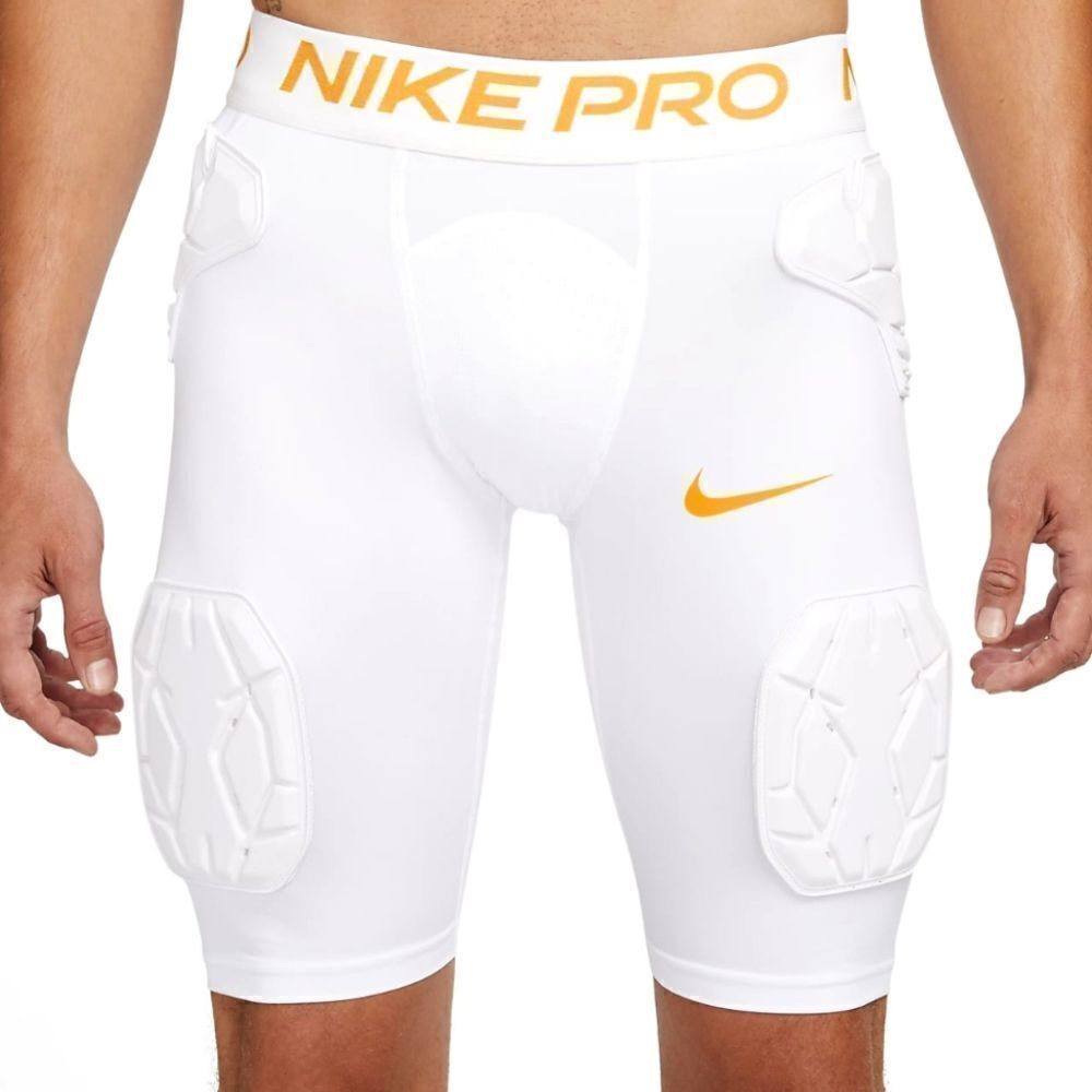 Nike Pro Hyperstrong Padded Football Shorts XL White Gold Dri-Fit Protective New